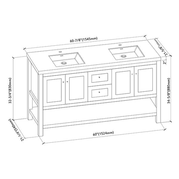 Winslow 60" Double Bathroom Vanity Set On Sale Bed Bath & Beyond 33303846